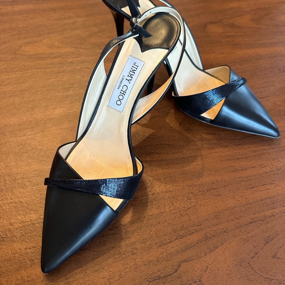 Jimmy Choo Black Strappy Heels